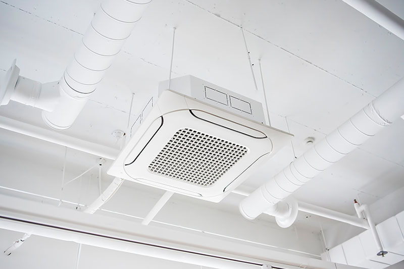Commercial ceiling HVAC system.